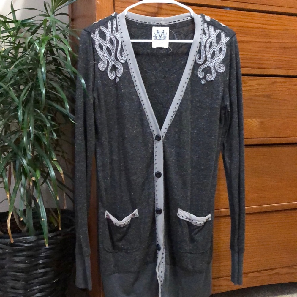 Miss Me cotton five button two pocket cardy